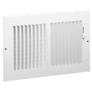 14 x 6-Inch 2-Way White Ceiling or Sidewall Diffuser