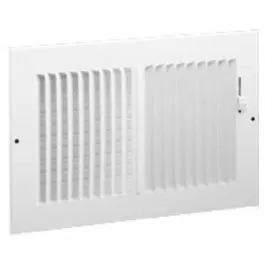 14 x 6-Inch 2-Way White Ceiling or Sidewall Diffuser