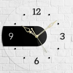 9br Acrylic Wall Clock || Silent Movement Wall Clock || Acrylic Wall Clock for Home Stylish Latest 3D Big || Designer Wall Clock for Home Decor || (Transparent, 12 Inch)