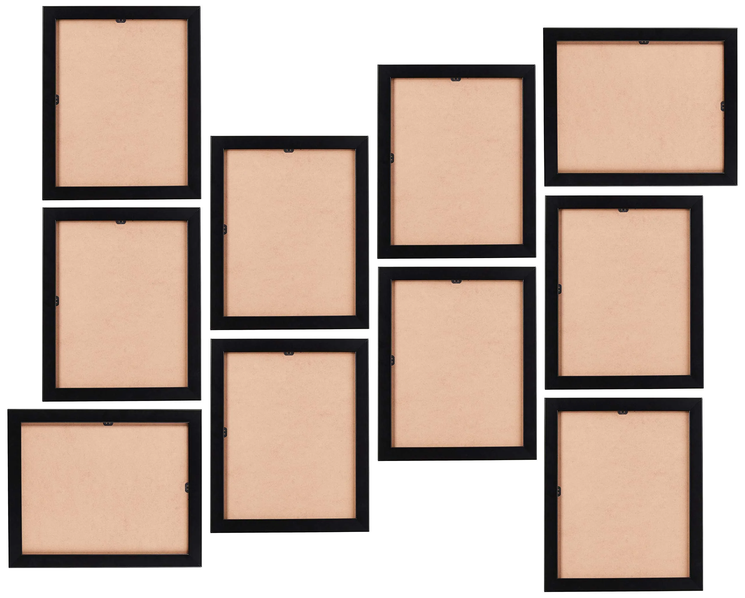 Amazon Brand - Solimo Collage Photo Frames, Set of 10 (10pcs - 8x10 inch), Black