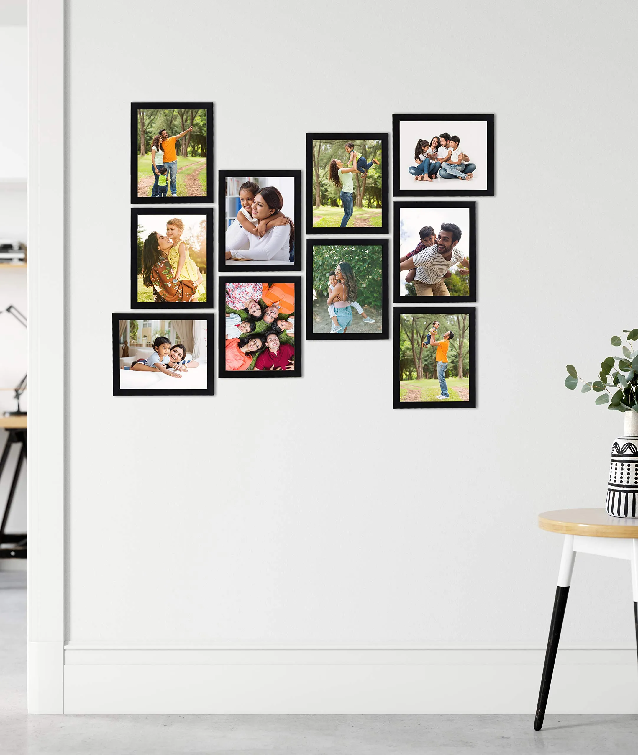 Amazon Brand - Solimo Collage Photo Frames, Set of 10 (10pcs - 8x10 inch), Black