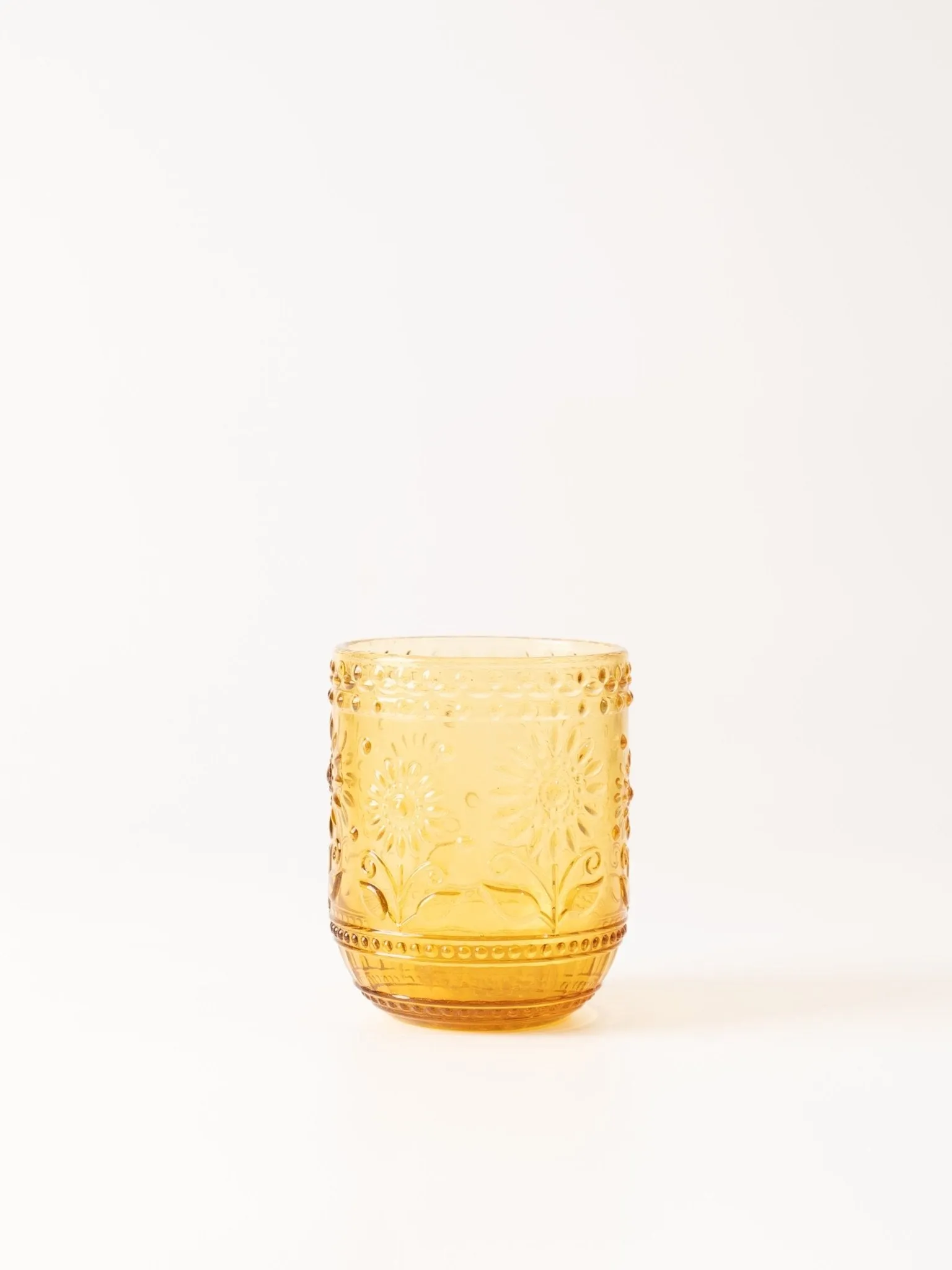 Amber Embossed Glass