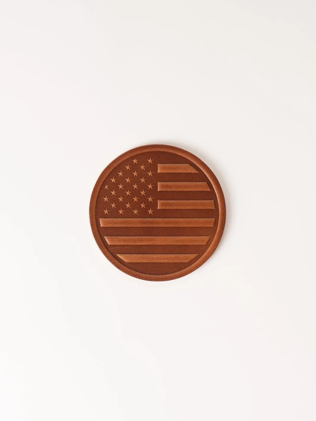 American Flag Leather Coaster