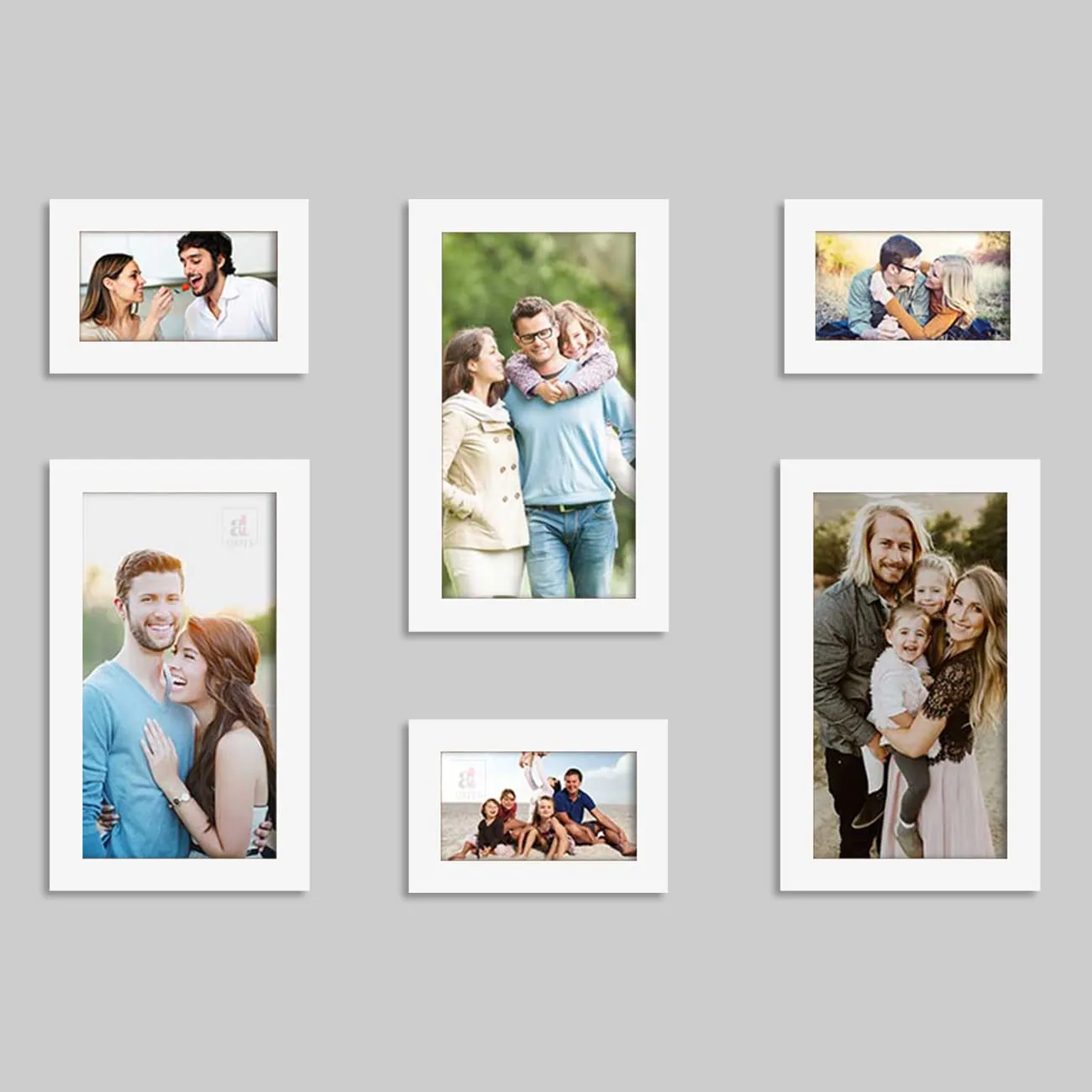 Art Street Set of 6 Individual White Photo Frame for Home Wall Decoration (Size - 4 x 6 Inches, 6 x 10 Inches)