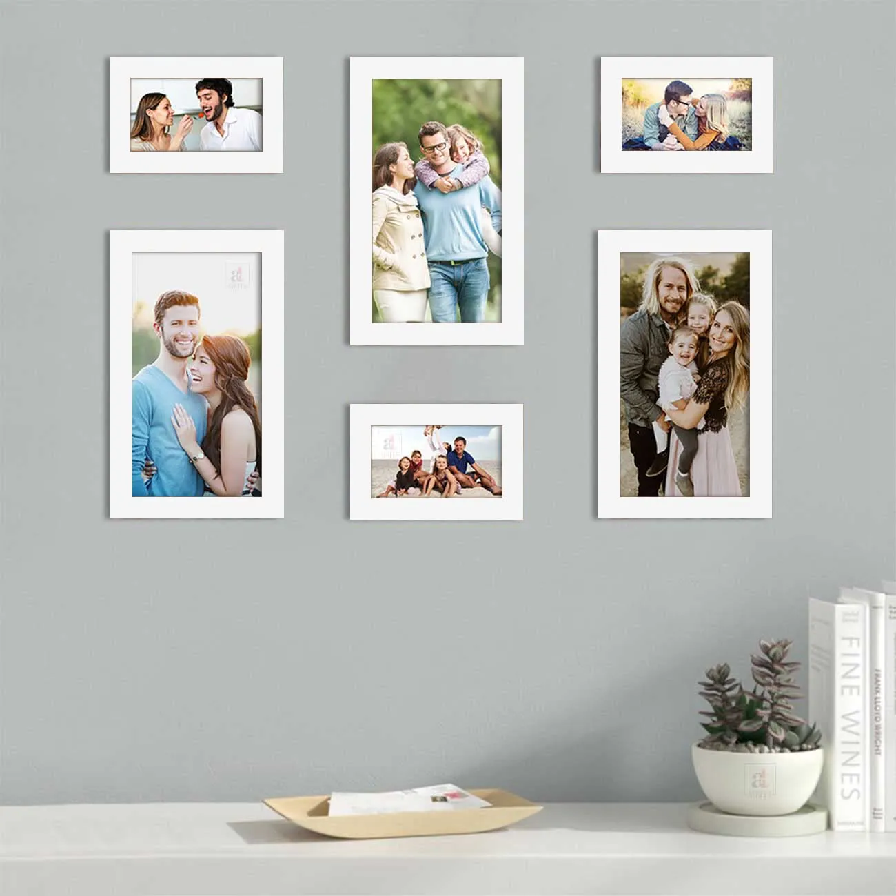 Art Street Set of 6 Individual White Photo Frame for Home Wall Decoration (Size - 4 x 6 Inches, 6 x 10 Inches)