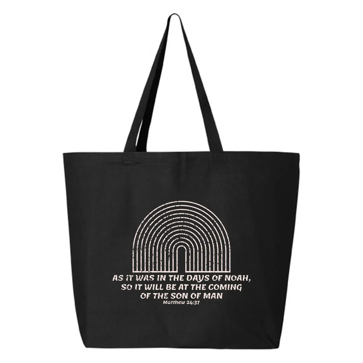 As It Was In The Days Of Noah Jumbo Tote Canvas Bag