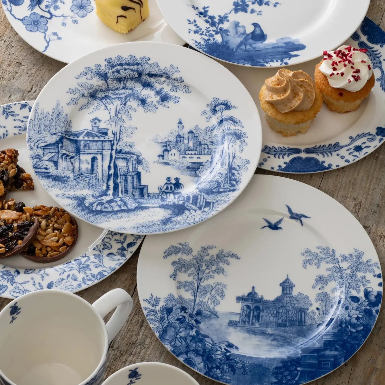 Belleek Archive Tea plates Blue Set