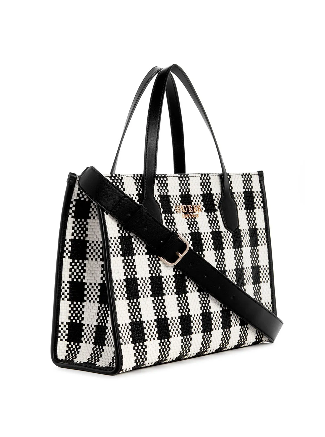 Black White Silvana Tote Bag