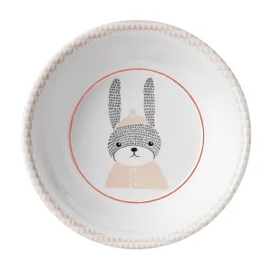 Bloomingville Sophia Rabbit White and Nude Melamine Plate