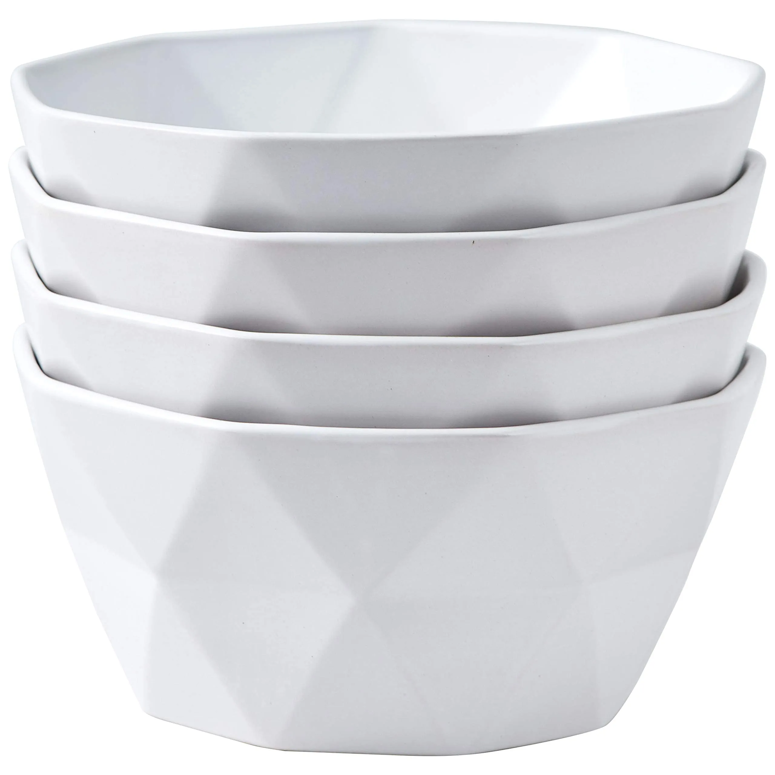 Bruntmor Geometric Matte 30 Oz Oven Safe Cereal Bowls Ceramic Large Serving Bowls