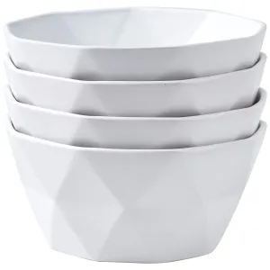 Bruntmor Geometric Matte 30 Oz Oven Safe Cereal Bowls Ceramic Large Serving Bowls