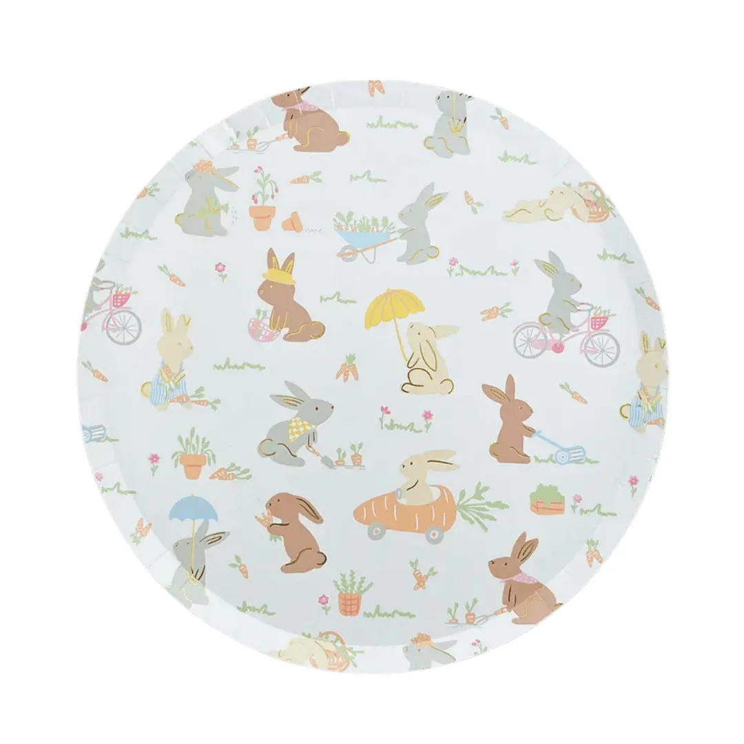 Bunnies in the Garden Lg Plates