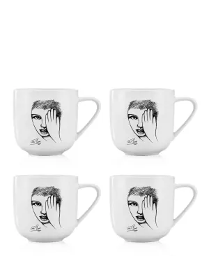 Carrol Boyes 4 Piece Eye For Detail Mug Set - White