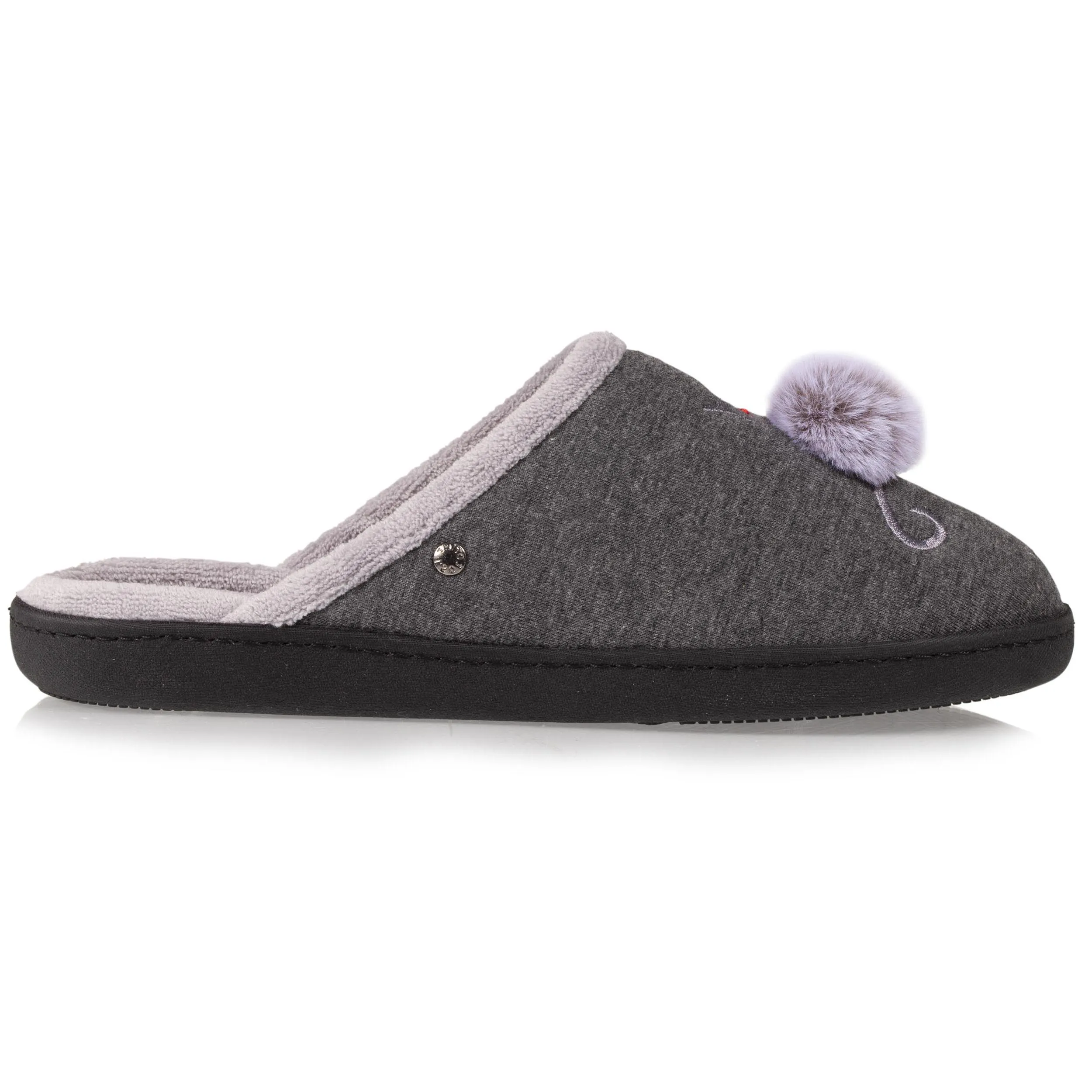 Chaussons mules Femme Gris chiné