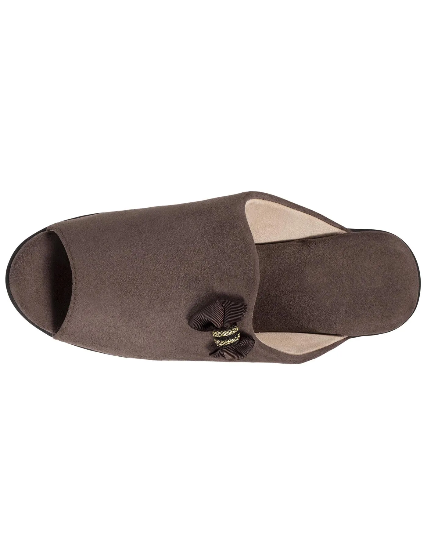 Chaussons sandales Femme Taupe Talon