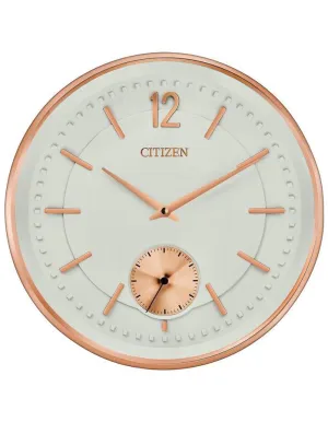 Citizen Gallery Rose Gold-Tone Circular Clock - Ivory Dial - Seconds Sub-Dial