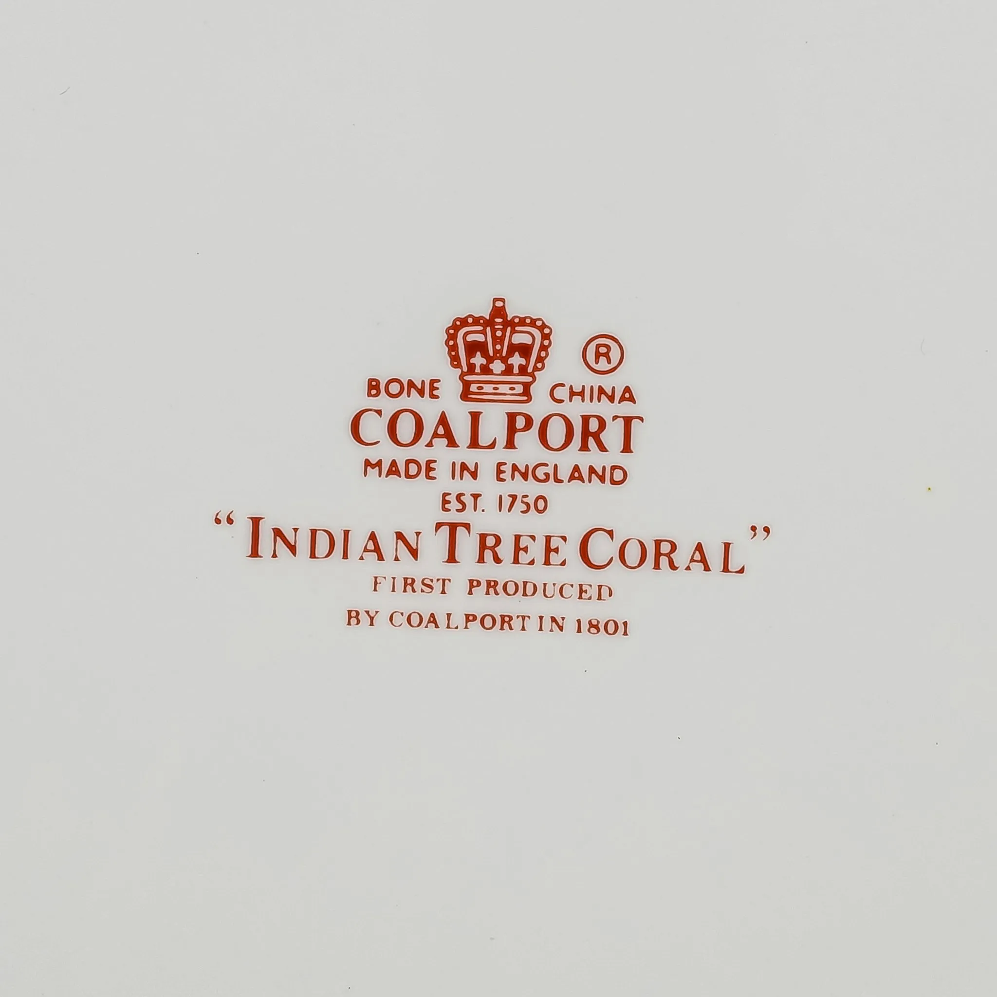 COALPORT Indian Tree Coral Scalloped Edge 42 Pcs