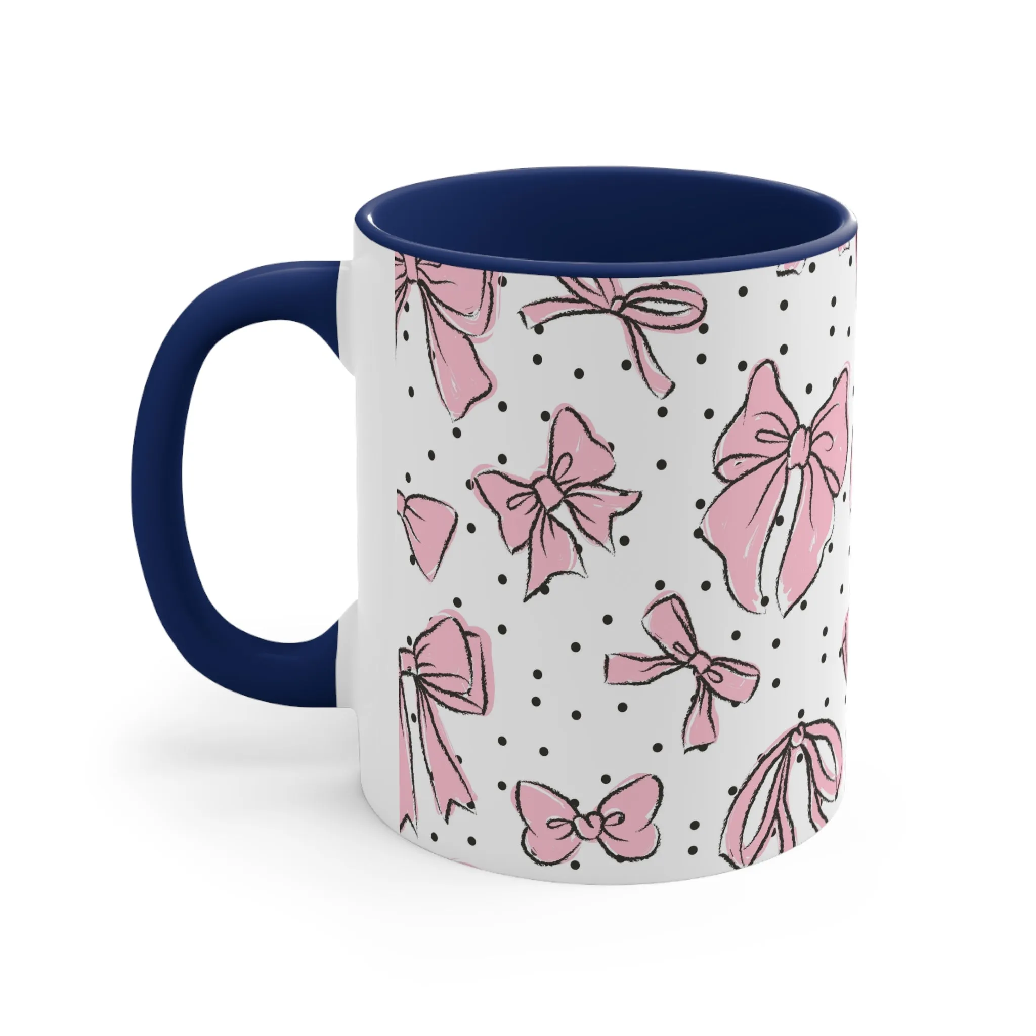 Coquette Black with Pink Bow Ceramic Mug