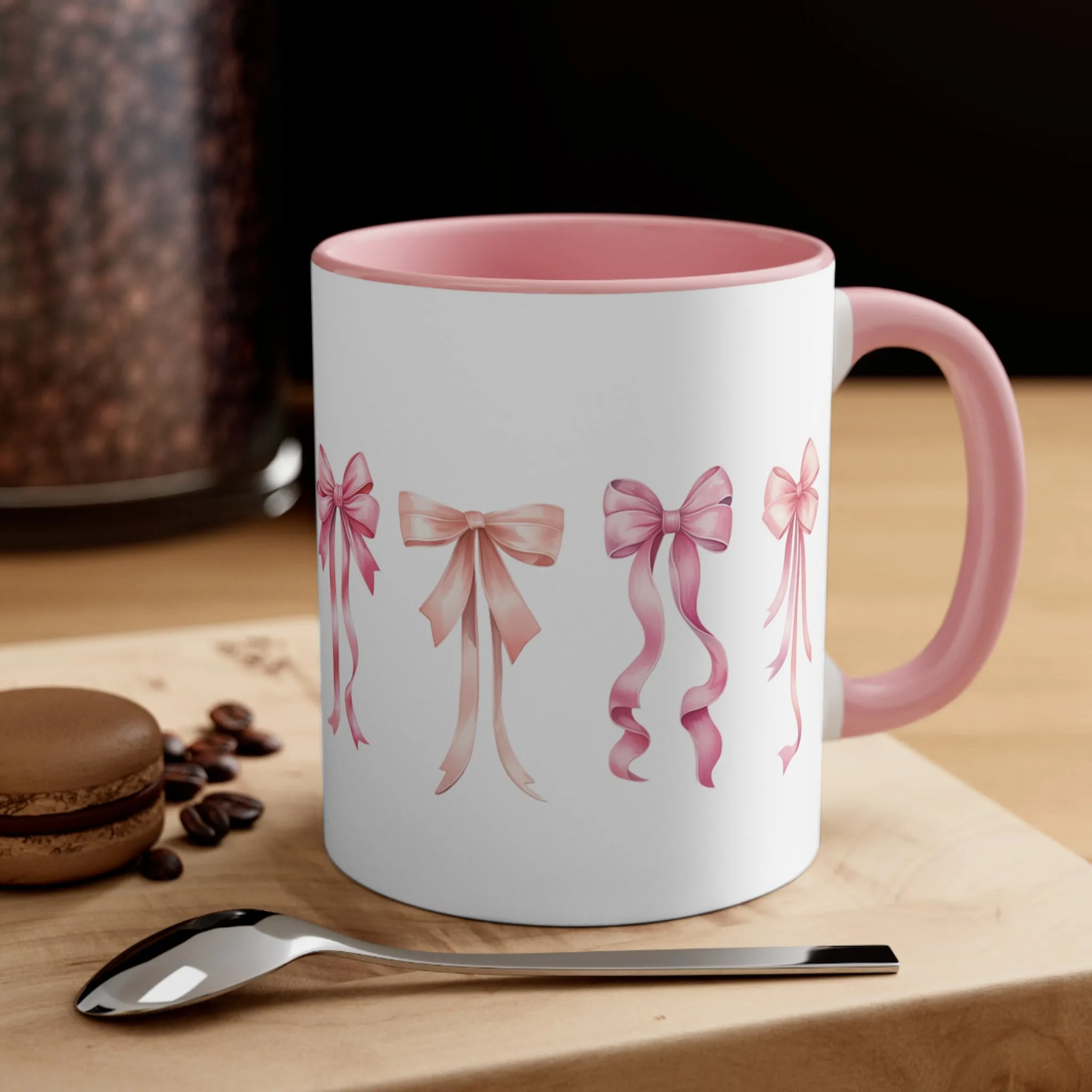 Coquette Bow Mug, Ballet Bows Mug, Pink Bow Coquette Mug