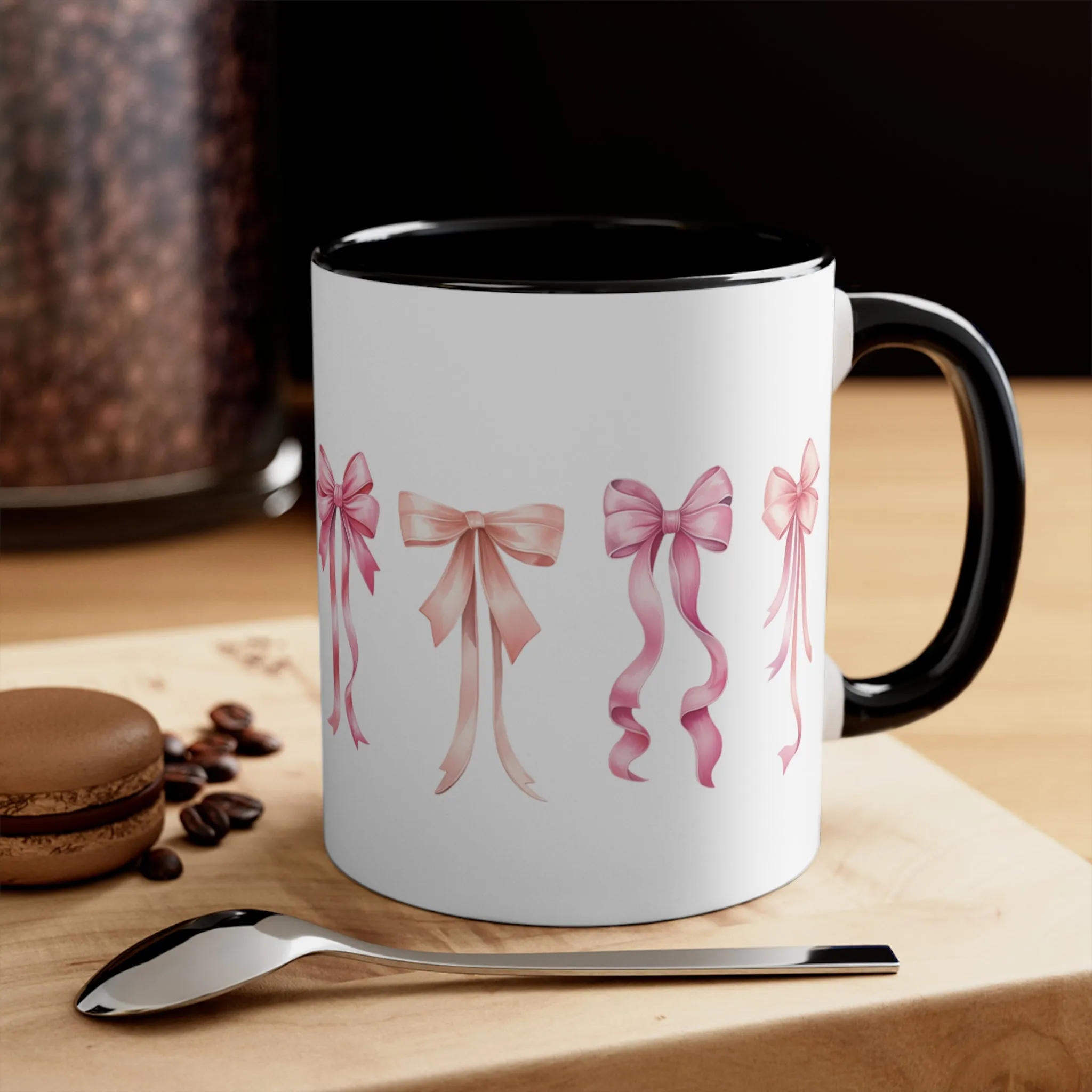 Coquette Bow Mug, Ballet Bows Mug, Pink Bow Coquette Mug