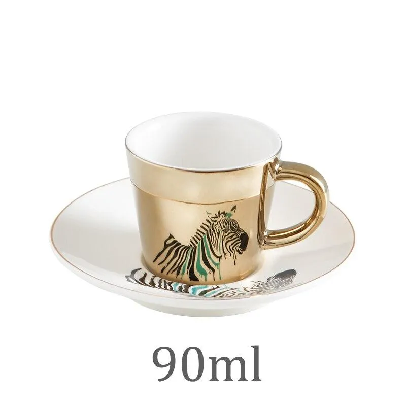 Creative Animal Anamorphic Mirror Reflection Coffee Mugs