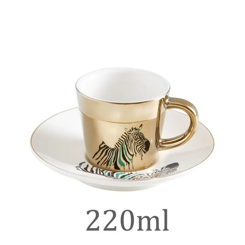 Creative Animal Anamorphic Mirror Reflection Coffee Mugs