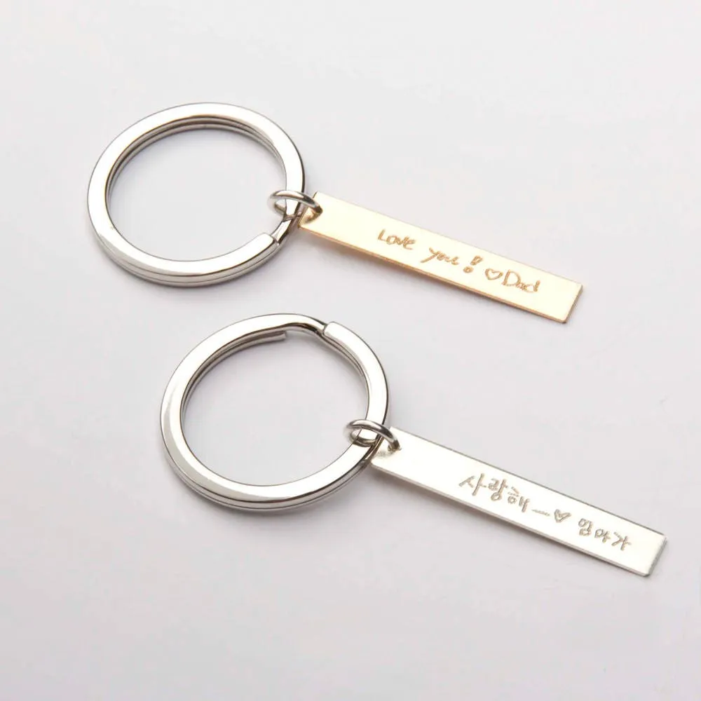 Custom Actual Handwriting Keychain - CG271K_1.5X.25. Starts at