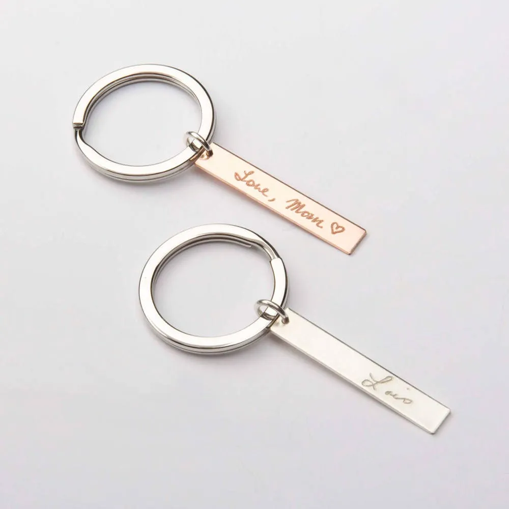 Custom Actual Handwriting Keychain - CG271K_1.5X.25. Starts at