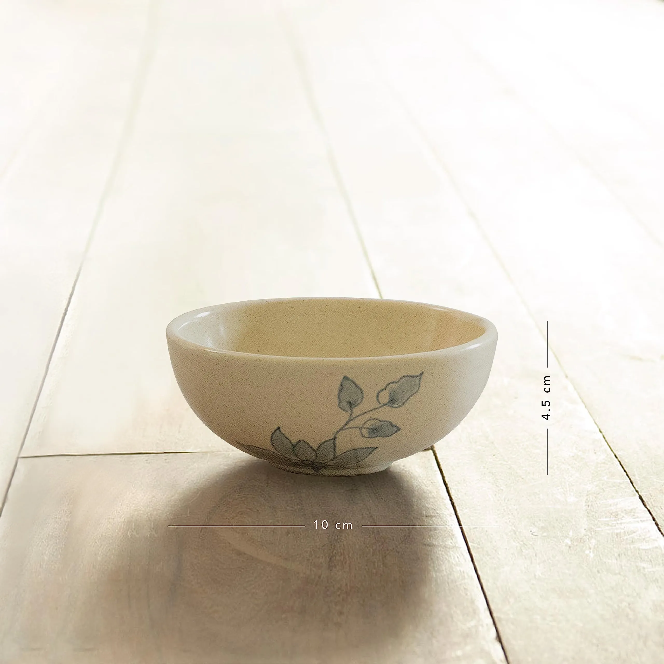 Ellementry Fiore Ceramic Nut Bowl (100 ml) | Ice Cream Bowl, Dessert Bowl | Mixing Bowl & Serving Bowl | Eco-Friendly Microwave Safe Bowl | Ceramic Bowl for Cereal, Salad, Rice, Soup, Pasta & Snacks