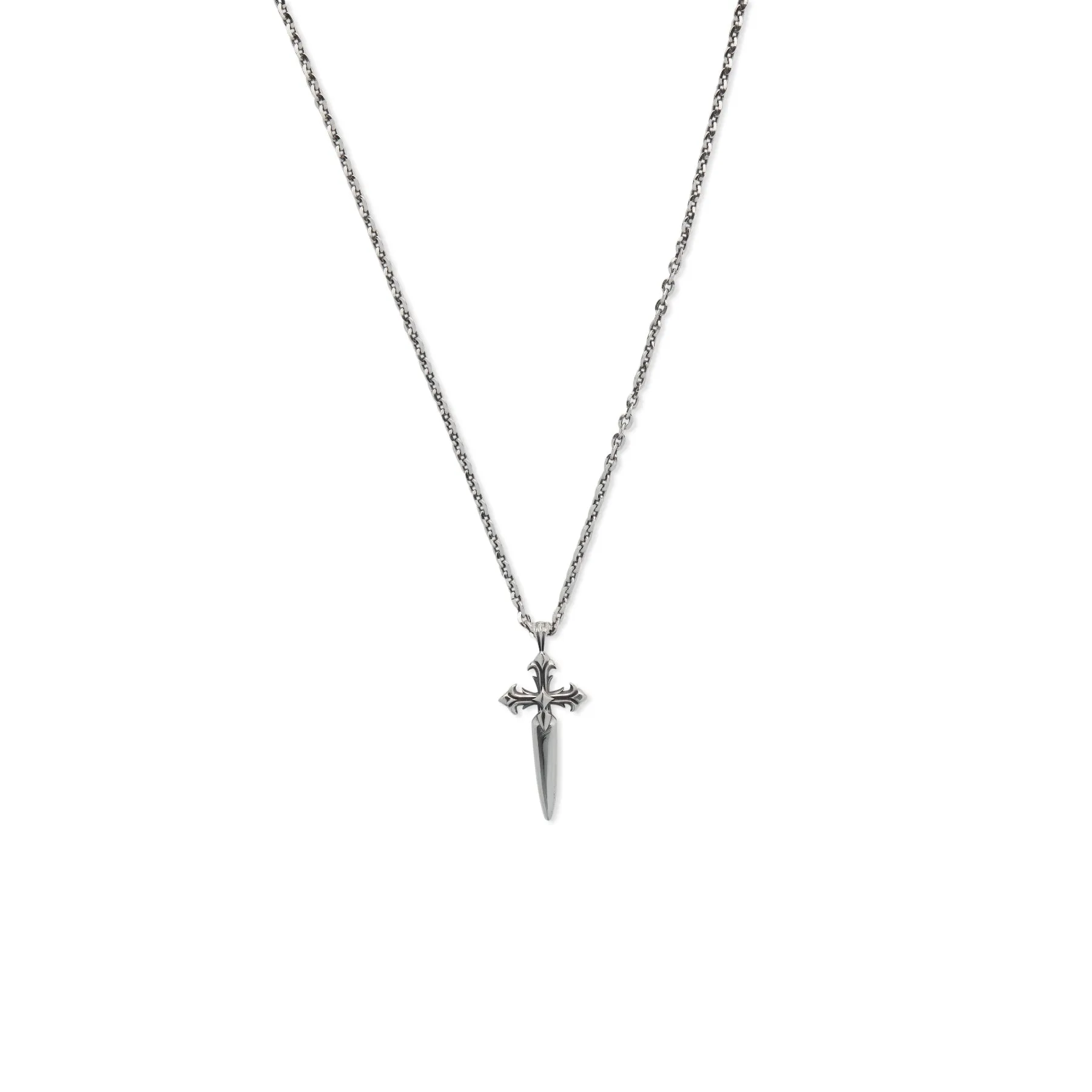 Emanuele Bicocchi Dagger Cross Necklace - Silver