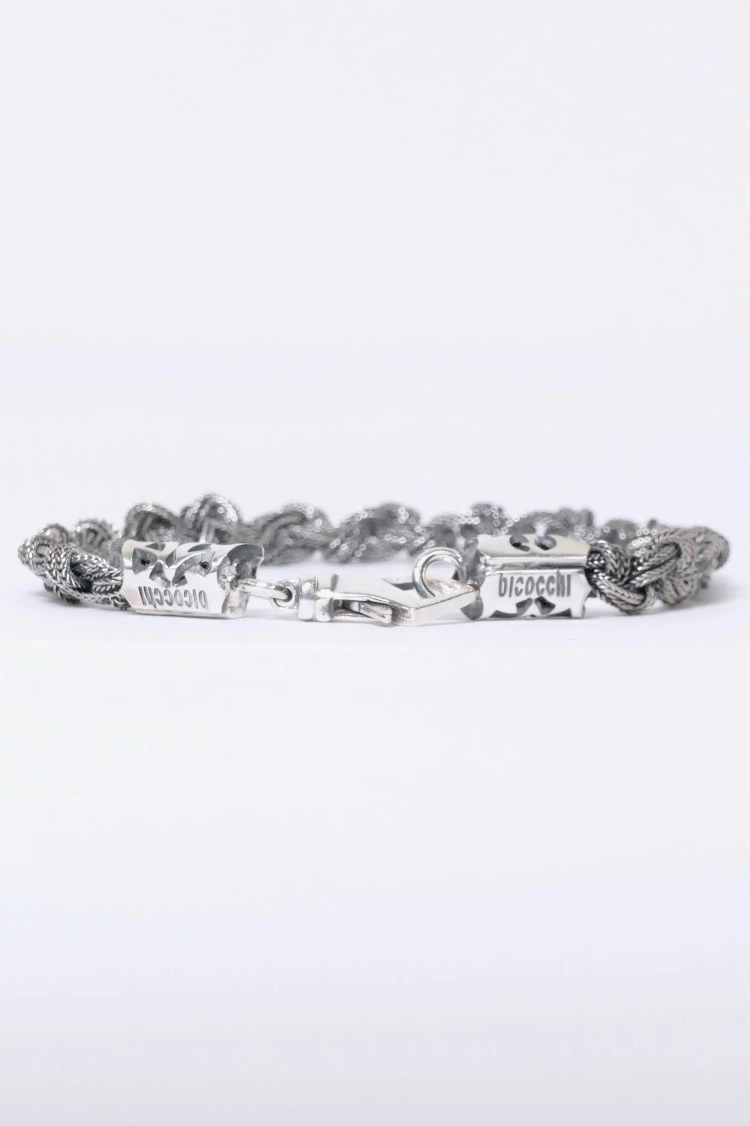 Emanuele Bicocchi Medium Knot Braided Bracelet - Silver