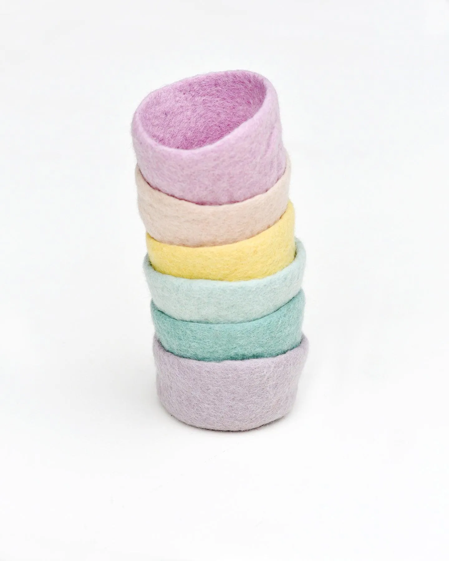 Felt Big Pastel Bowls - Set of 6