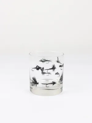 Fishing Flies Whiskey Glass