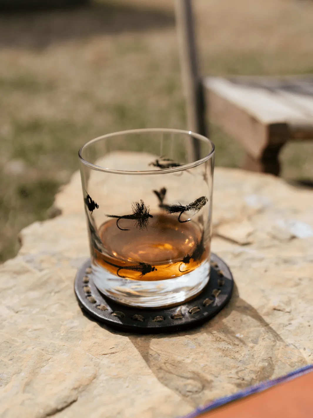 Fishing Flies Whiskey Glass