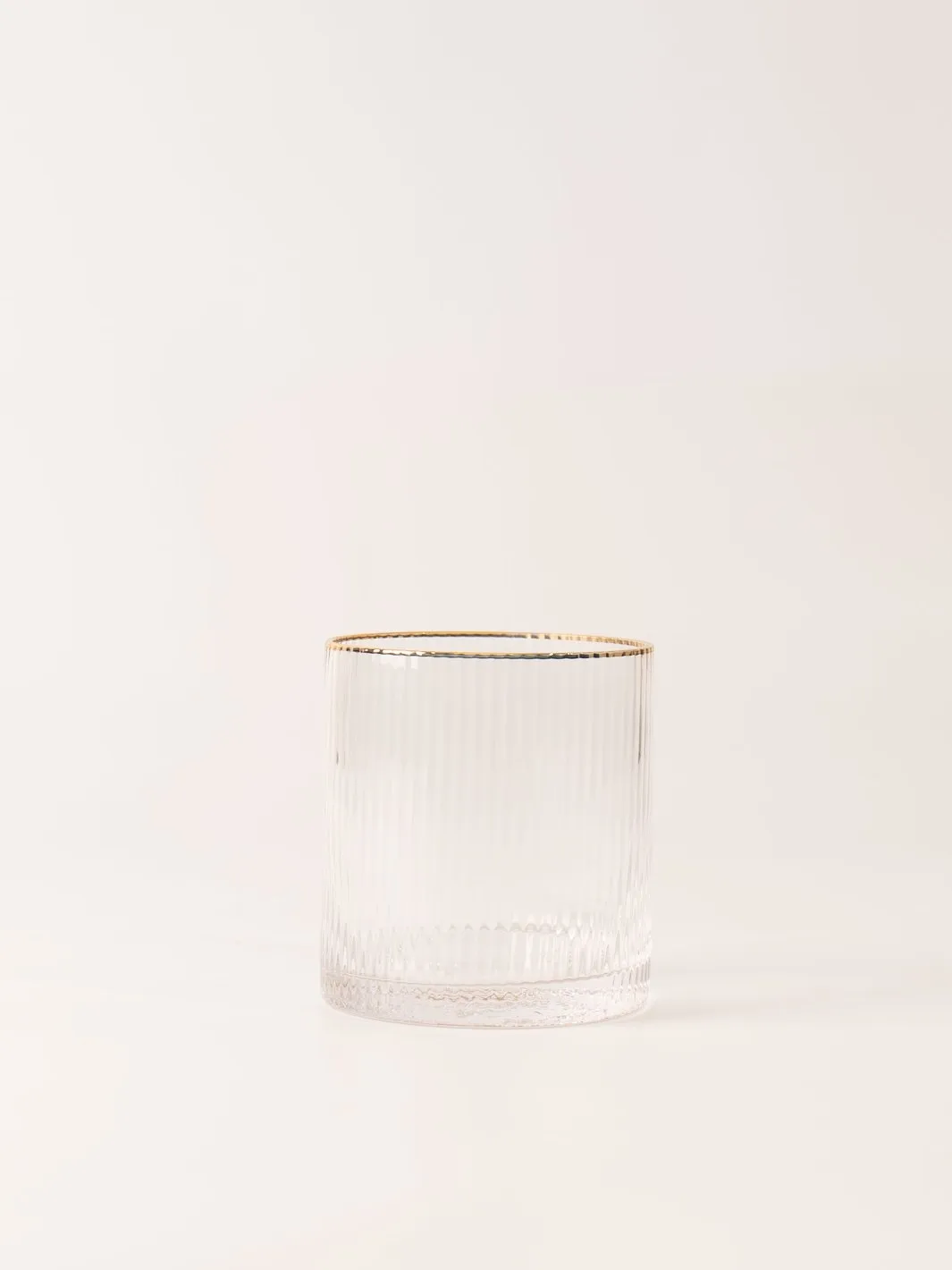 Gold Rimmed Rocks Glass