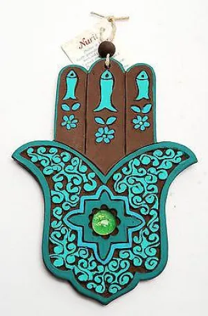 Hamsa Hand Wall Hanging Evil Eye Kabbalah Luck New Ceramics from holyland #607