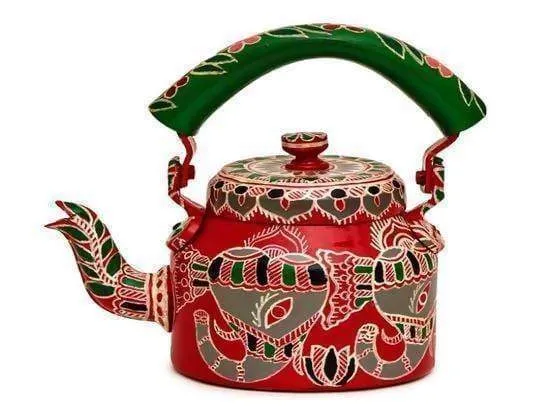 Hand-painted Indian Mythical Kaushalam Teapot: Elephant