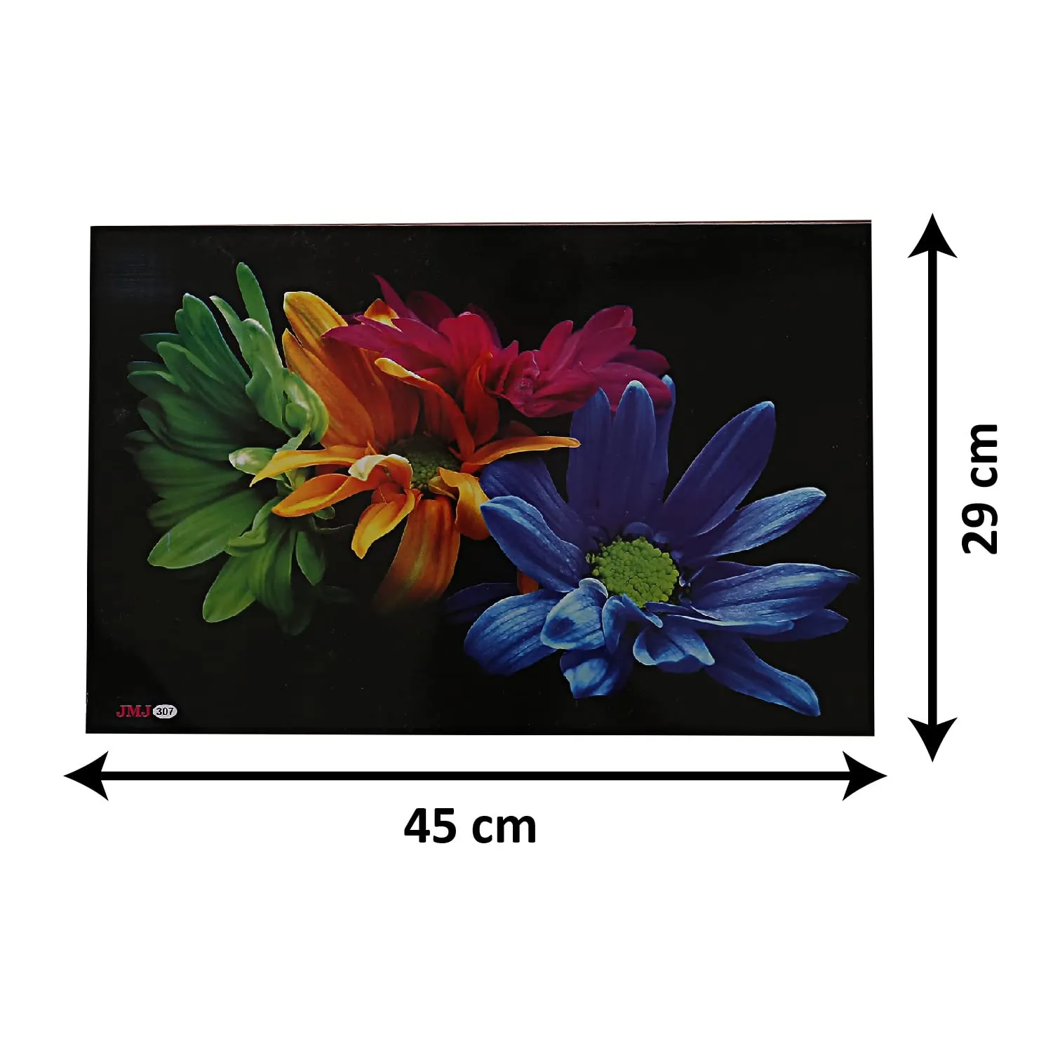 Heart Home Flower Printed PVC Waterproof, Oil Proof, Easy to Clean Placemats Table Mats for Dining, Set of 6 (Multicolour)-HS43HEARTH26106, Standard