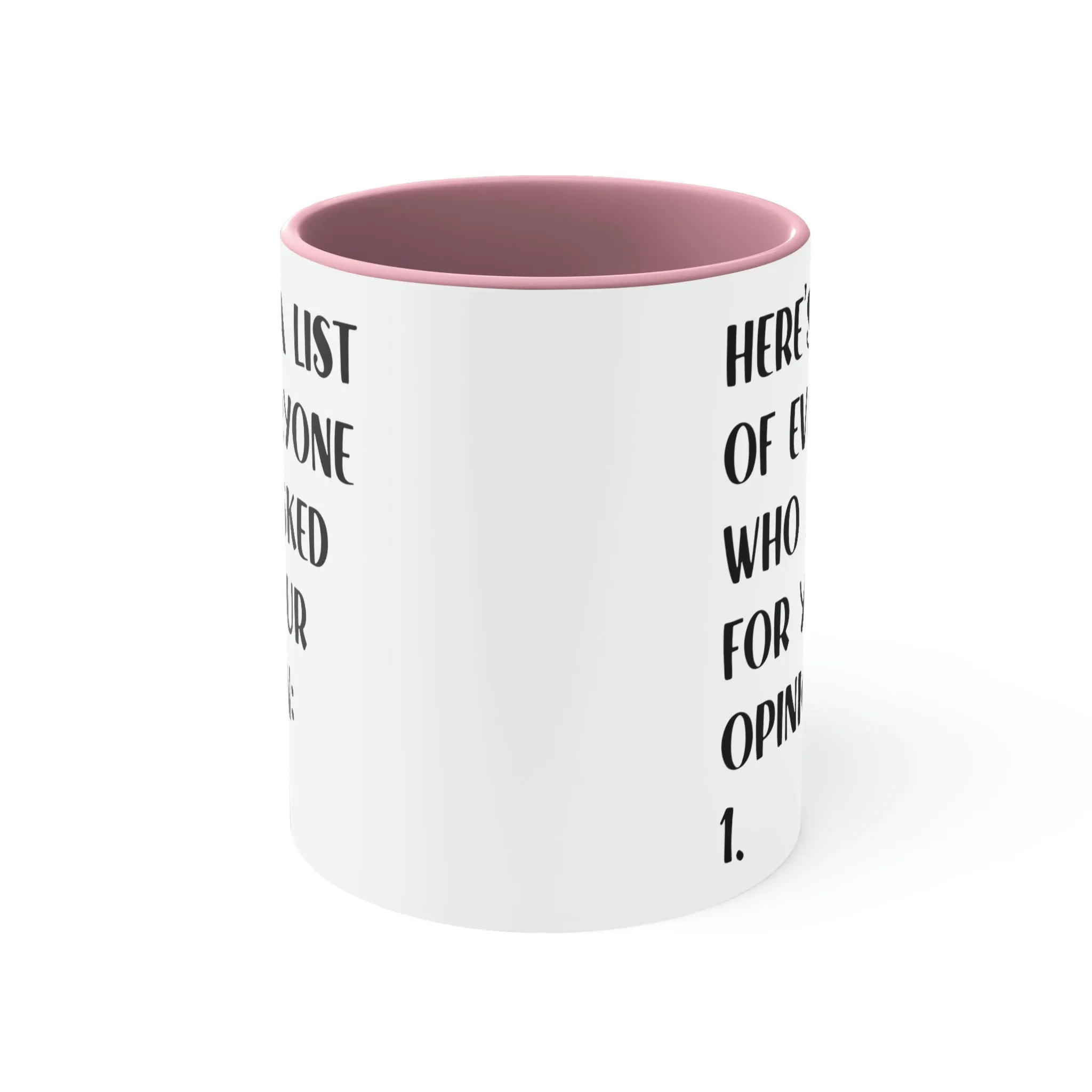 Here's a list of everyone that asked for your opinion - Accent Coffee Mug 11oz