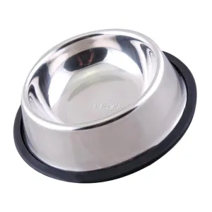 High Grade Stainless Steel Non - Slip Dog Bowl with Rubber Base for Dogs, Pets Feeder Bowl and Water Bowl Perfect Choice