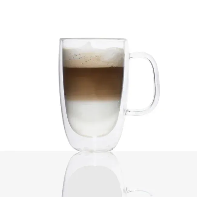 ICM Clear Double Double Glass Mug 325ml 2pc