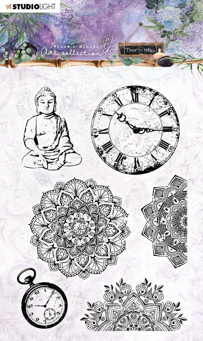 Jenine's Mindful Art Clear Stamp Time to Relax 105x148mm nr.17