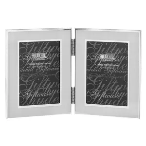 Joe Davies 2x3 Silver Twin Folding Photo Frame