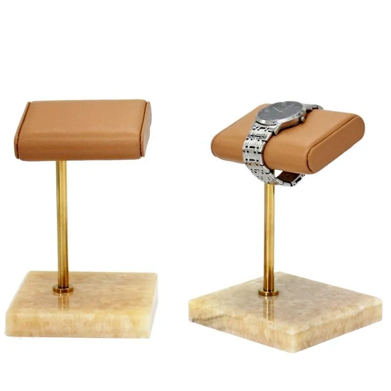 Joshua Gold-Tone Marble Watch Stand Display Holder