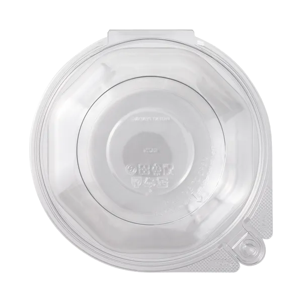 Karat 24 oz PET Plastic Tamper Resistant Hinged Salad Bowl with Dome Lid - 240 sets