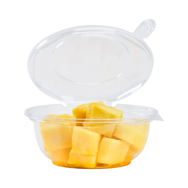 Karat 24 oz PET Plastic Tamper Resistant Hinged Salad Bowl with Dome Lid - 240 sets