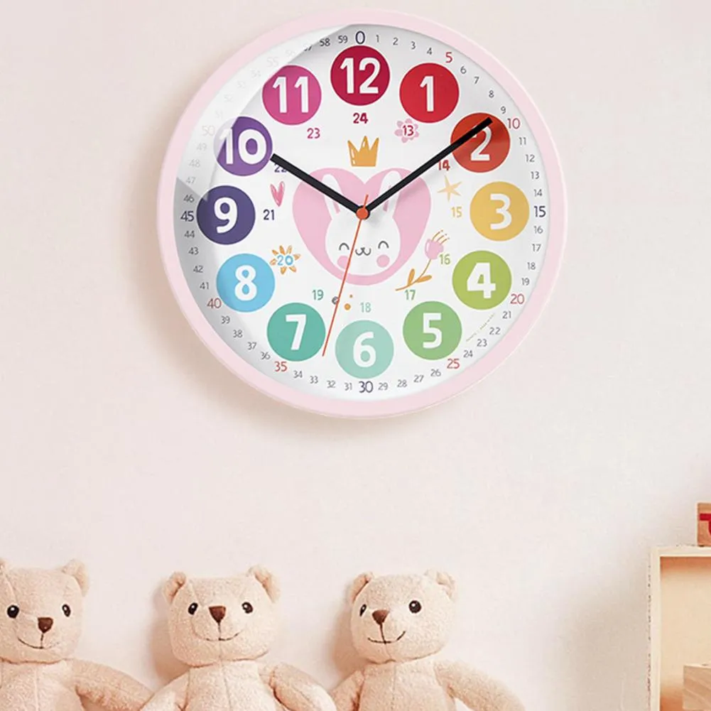 Kids Cartoon Wall Clock for Early Education Learning