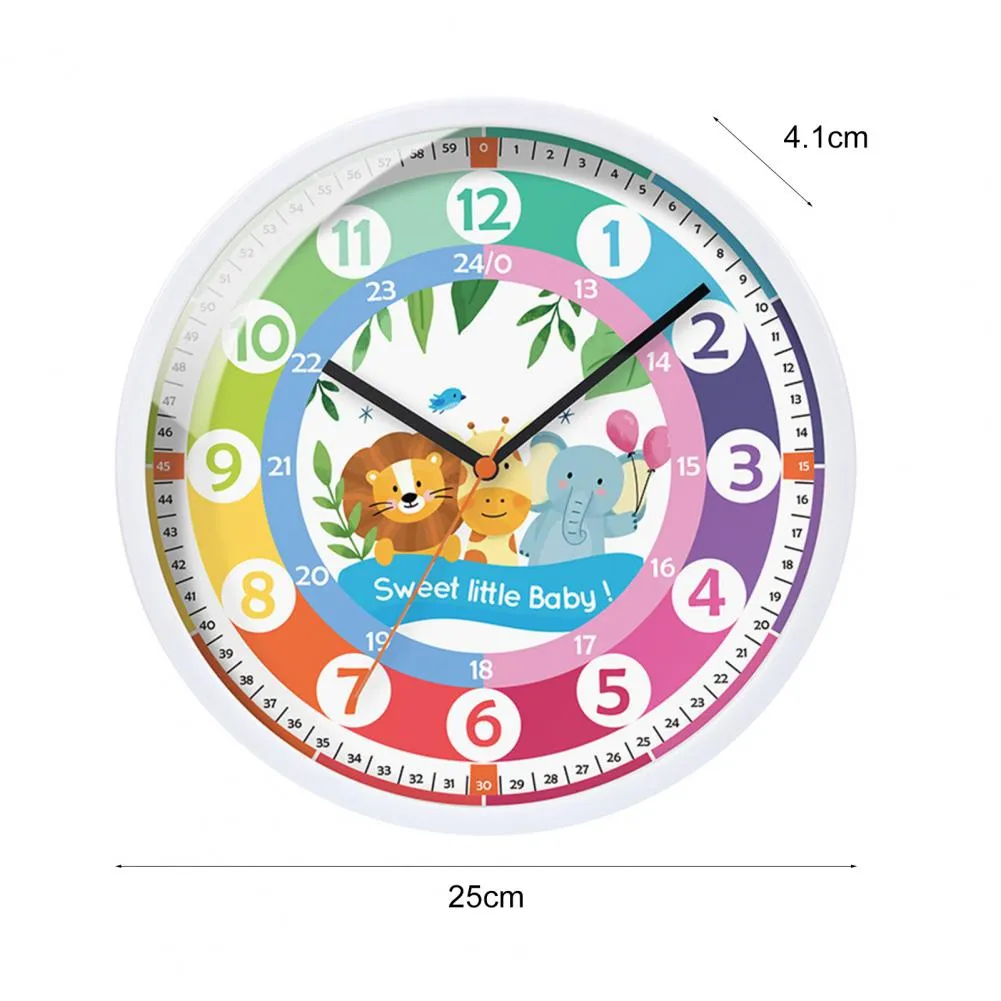 Kids Cartoon Wall Clock for Early Education Learning