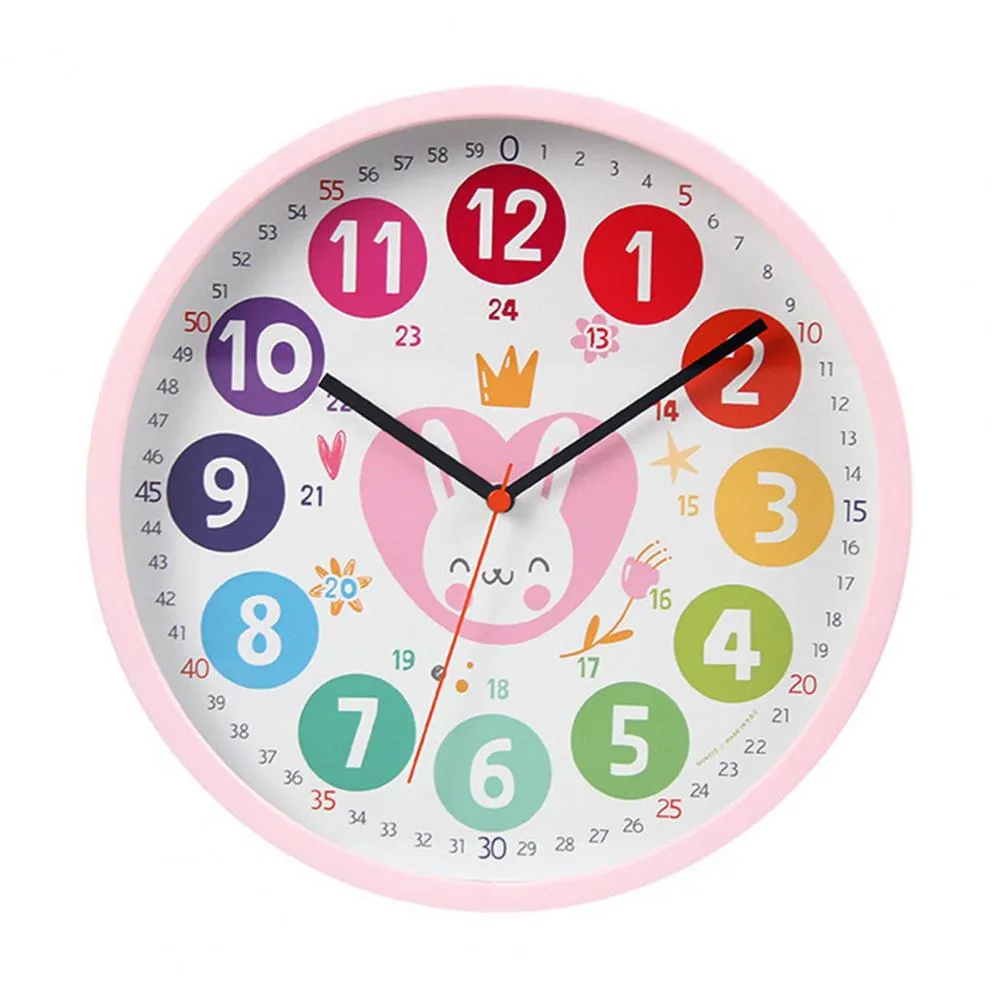 Kids Cartoon Wall Clock for Early Education Learning