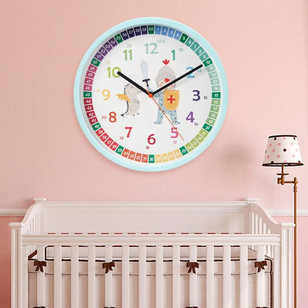 Kids Cartoon Wall Clock for Early Education Learning